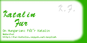 katalin fur business card